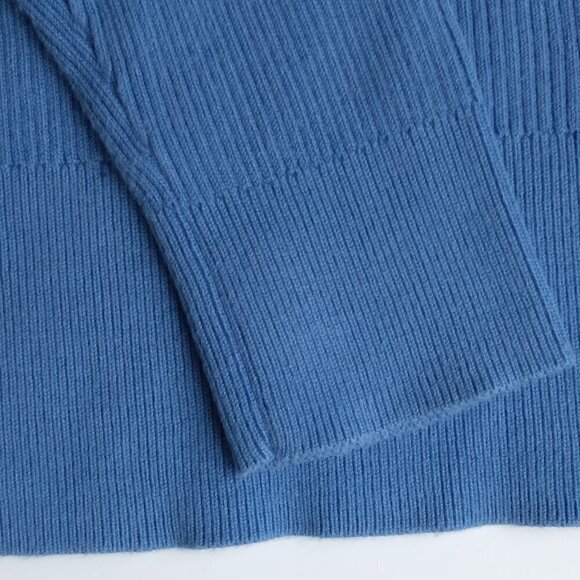 Cornflower Blue Crew Neck Ribbed Long Sleeve Cotton Blend Sweater Sz Sp - Picture 6 of 7